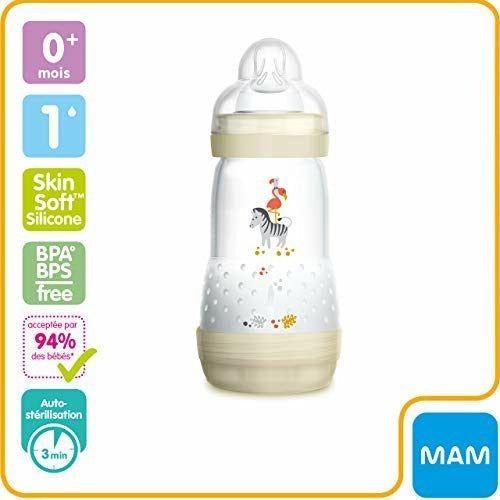 MAM Anti-Colic Baby Bottle 260ml 0 Month + Flow 2 - White 1