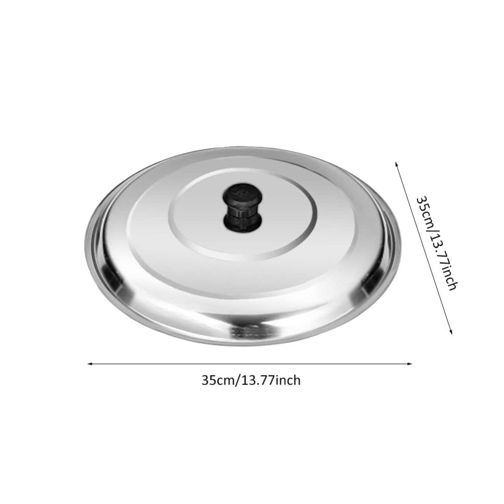 TOPBATHY Stainless Steel Pot Pan Lids Cooking Pan Lid, Universal Pot Cover, Frying Pan Lid Cover , Replacement Wok Cover for Home Restaurant (33CM/13Inch) 1