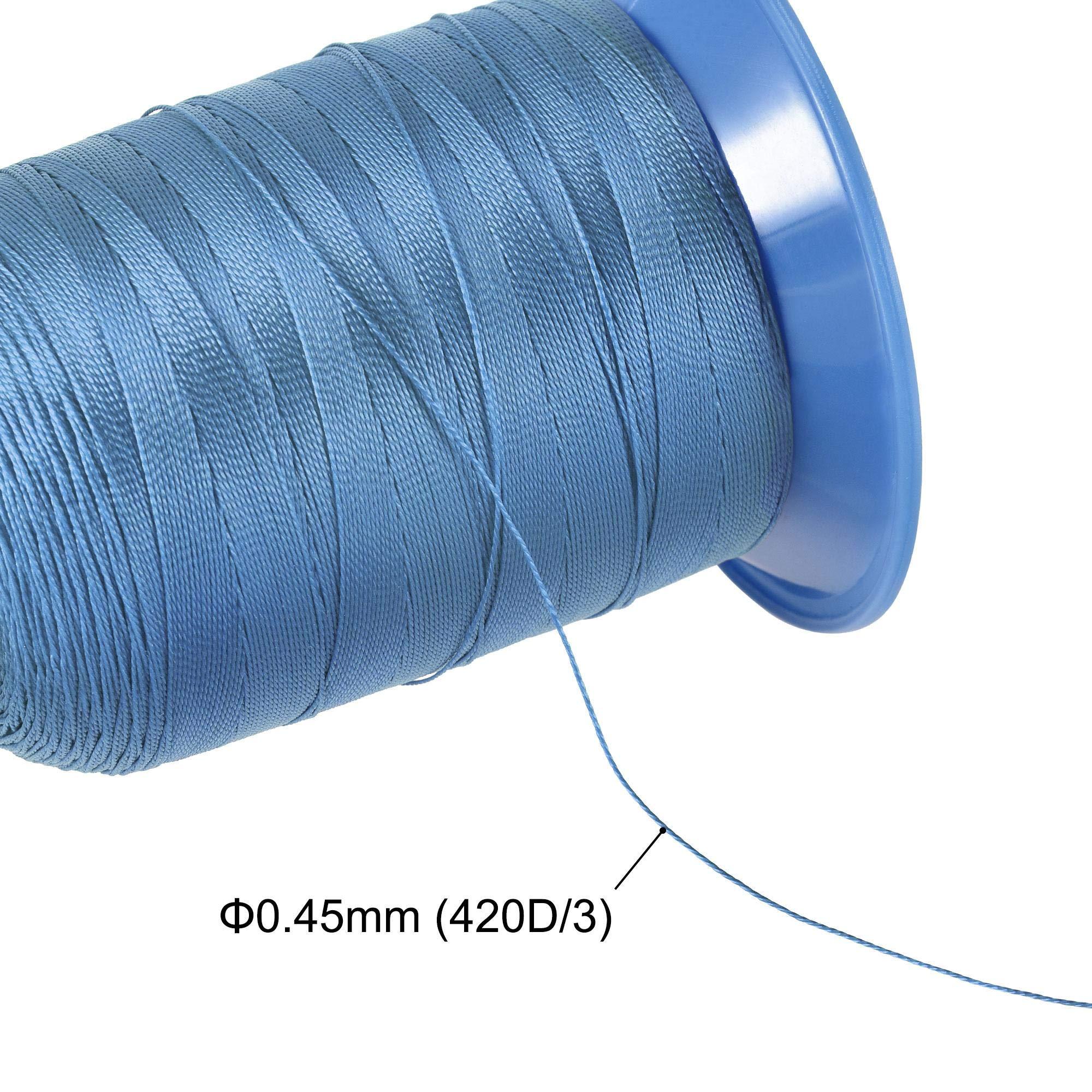 sourcing map Bonded Polyester Sewing Thread 610 Yards 420D/0.45mm Extra Strong Upholstery Thread for Manual and Machine Sews (Blue) 7