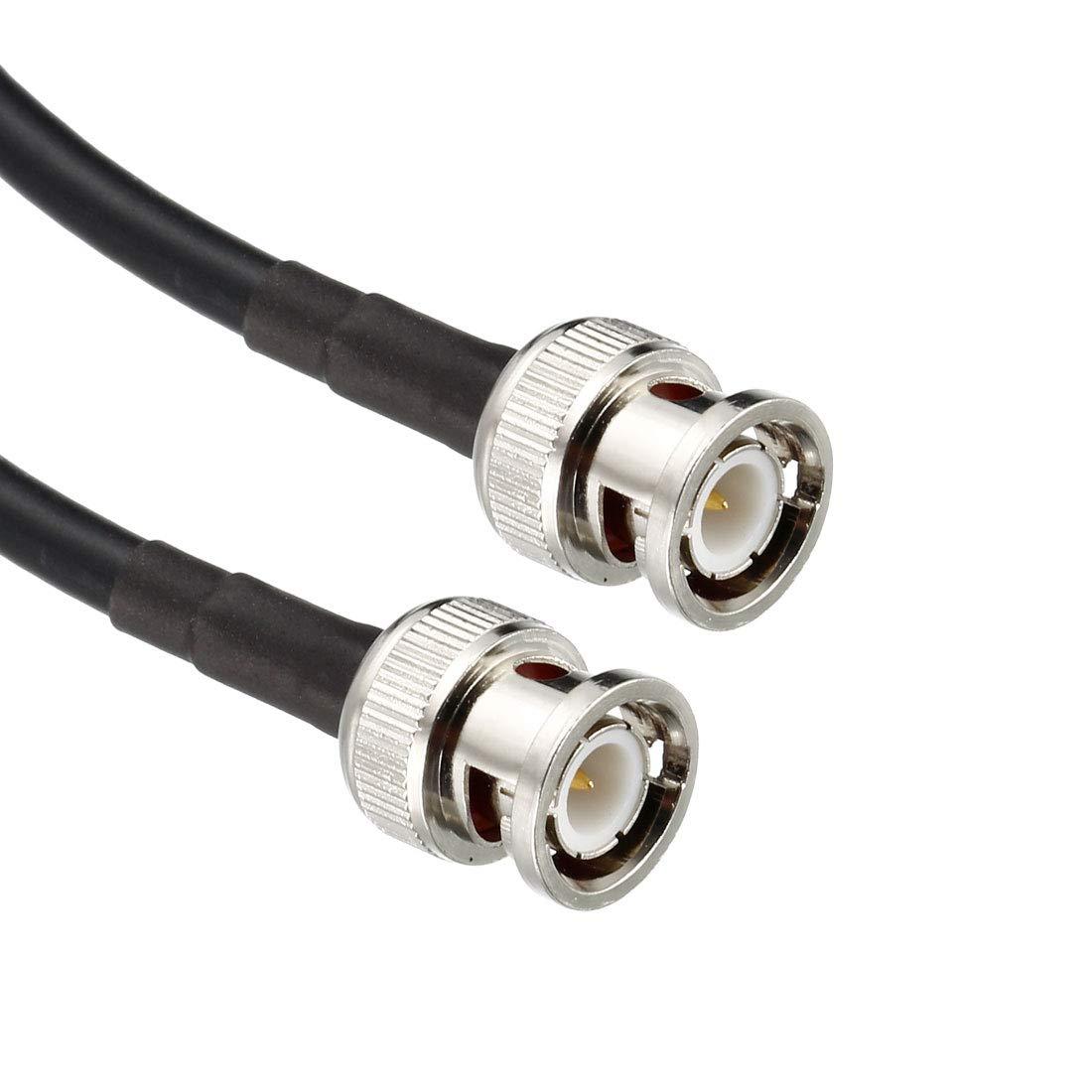 sourcing map BNC Male to BNC Male Coax Cable RG58 Low Loss RF Coaxial Cable 50 Ohm 50 Ft 7