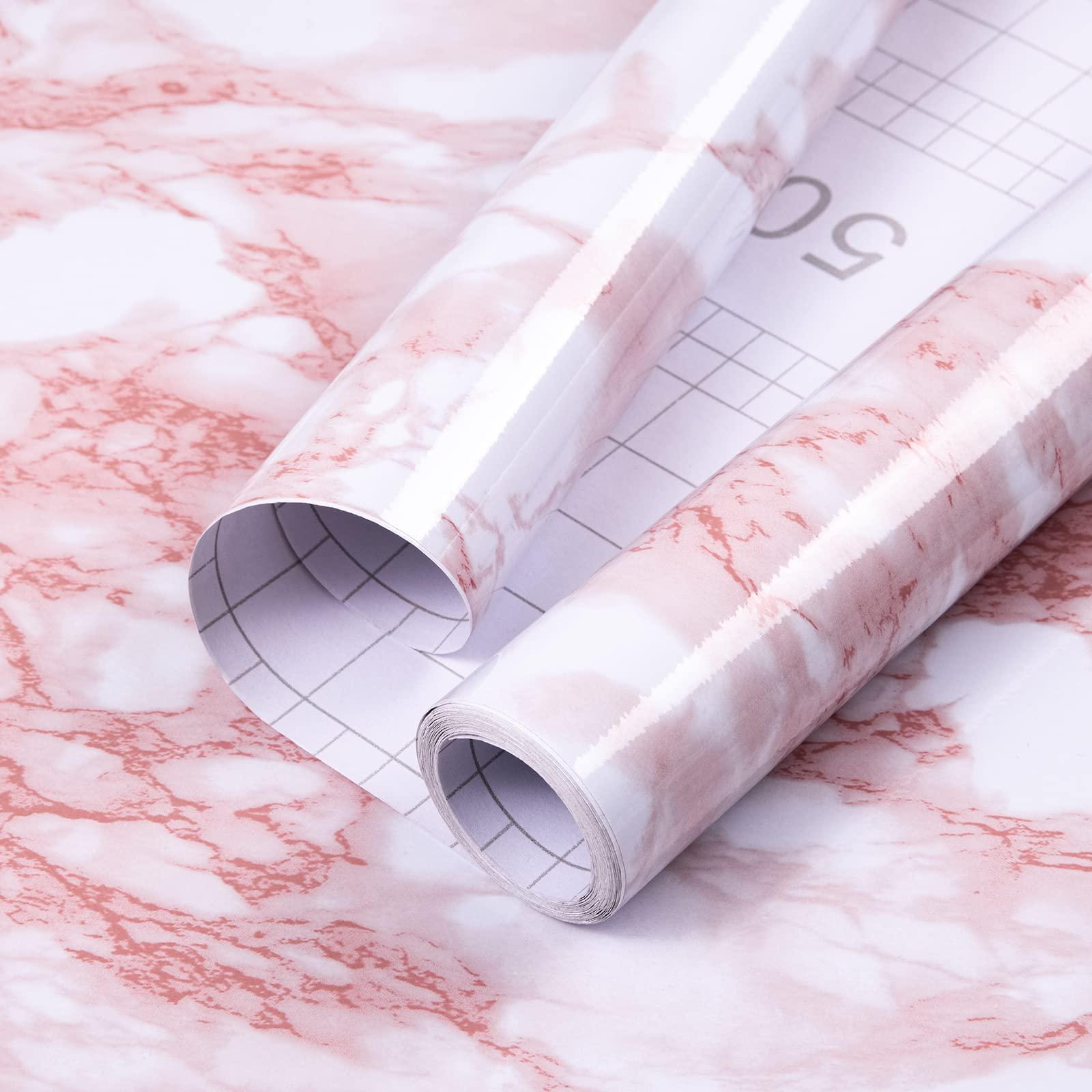 Hode Marble Sticky Back Plastic Roll 40 cm X 10 m Self Adhesive Wallpaper Shelf Liner Vinyl Peel and Stick Wallpaper Removable Bathroom Kitchen Worktop Covering Cupboard Vinyl Wrap 0