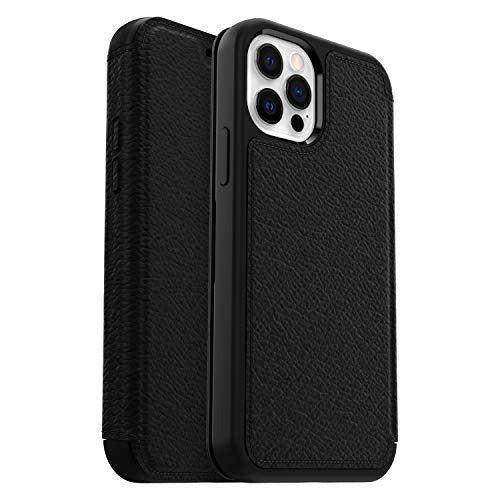 OtterBox for Apple iPhone 12/iPhone 12 Pro, Premium Leather Protective Folio Case, Strada Series, Black - Non-Retail Packaging 0