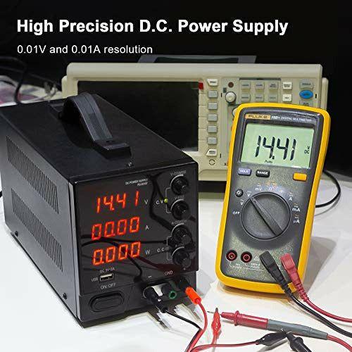 DC Power Supply Variable (0-30V, 0-10A) KAIWEETSÂ® Lab Power Supply, 4-Digital LED Display Adjustable Regulated Bench Power Supply for Lab Teaching, Electronic Repair, DIY, with 5V/2A USB Port 2