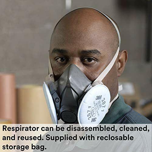 3M 6300 Half Facepiece Respirator - Facepiece Only - Large Size, Requires Filters or Cartridges 2