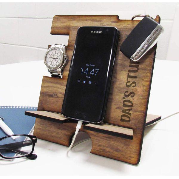 Perfect Personalised Gifts Bedside accessories holder, Dad's phone holder, Dad's watch holder, iphone docking station, dad's accessories holder