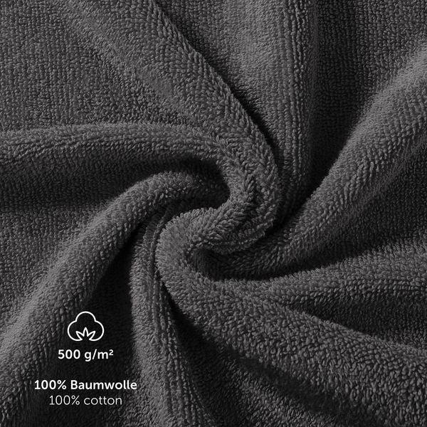 Blumtal Hotel Quality Towels Set - 2 Sauna Towels 80x200, Also Suitable as XL Gym Towel, Soft and quick dry towel, Anthracite Towels, 100% Cotton 2