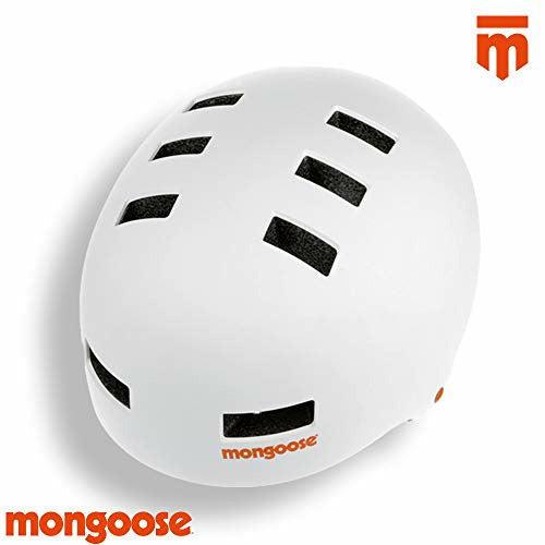 Mongoose Unisex-Youth BMX Scooter Skate Helmet MD WHT, White, Medium-56-59cm 0
