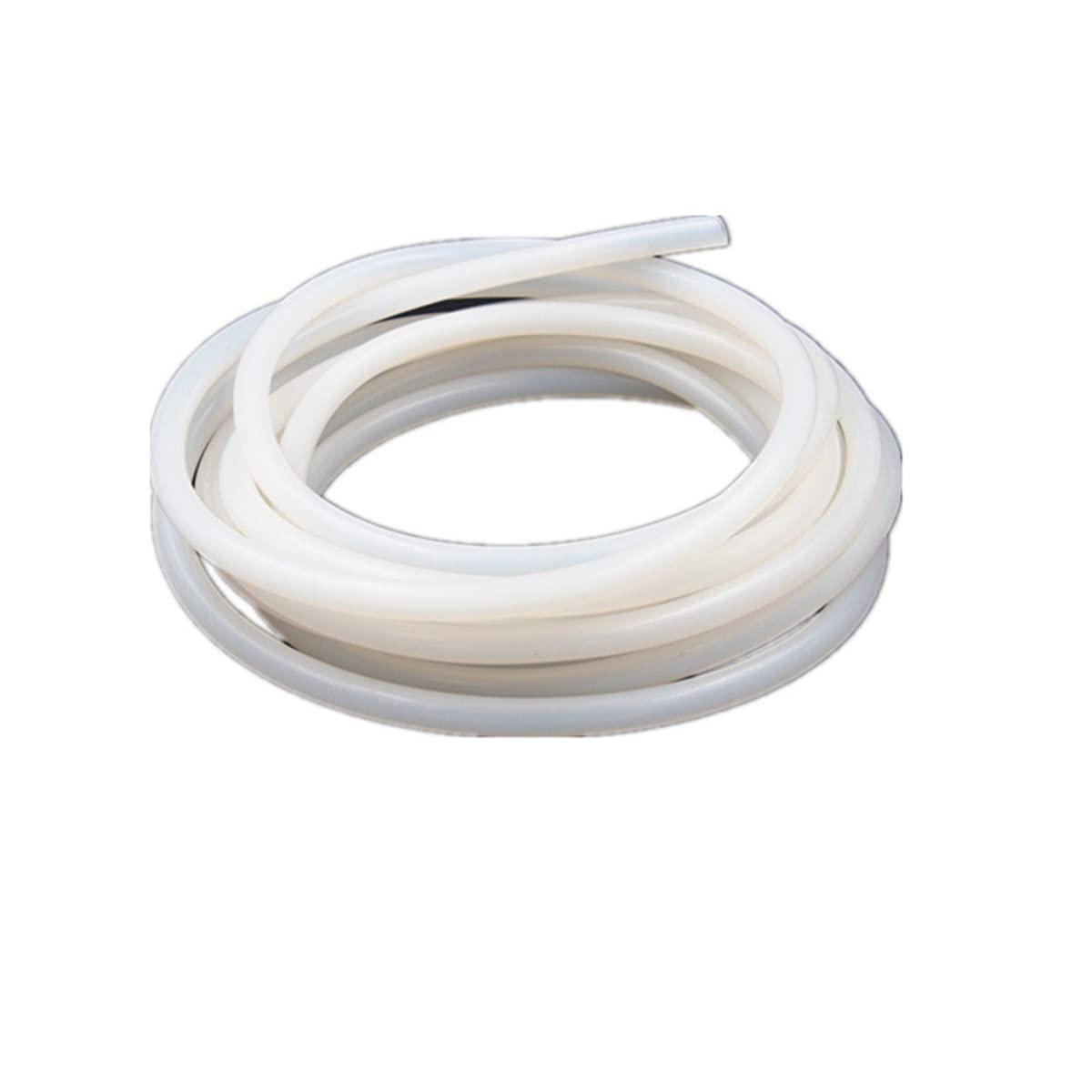 MACHSWON Silicone Tube 4mm ID 7mm OD 100.04ft White Silicone Rubber Tube Silicone Tube Food Grade Air Hose for Pump Transfer 30.5m 0