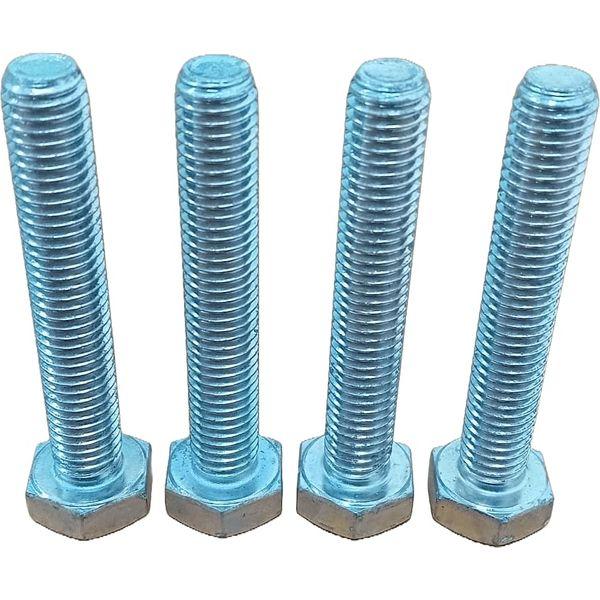 Hex Bolt | Silver | 60mm x 10mm | Heavy Duty | Long Lasting | Strong | Pack of 4 3