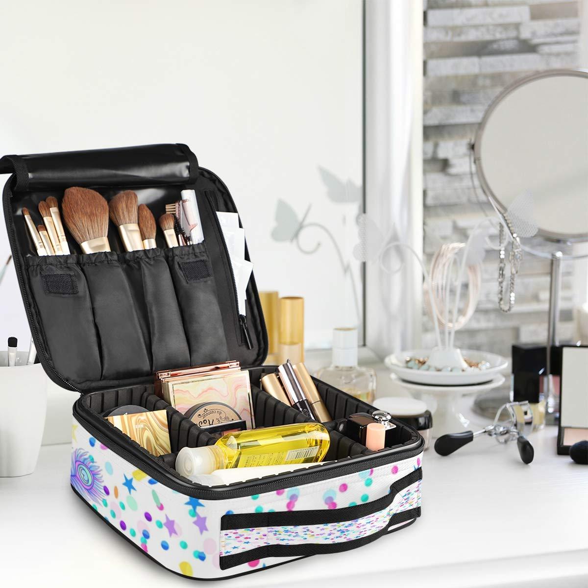 Unicorn Magic Star Cream Tiara Vanity Case Women Makeup Bags Storage Boxes Girls Beauty Large Travel Cosmetic Brush Bag Organizer Toiletry Wash Bag 3