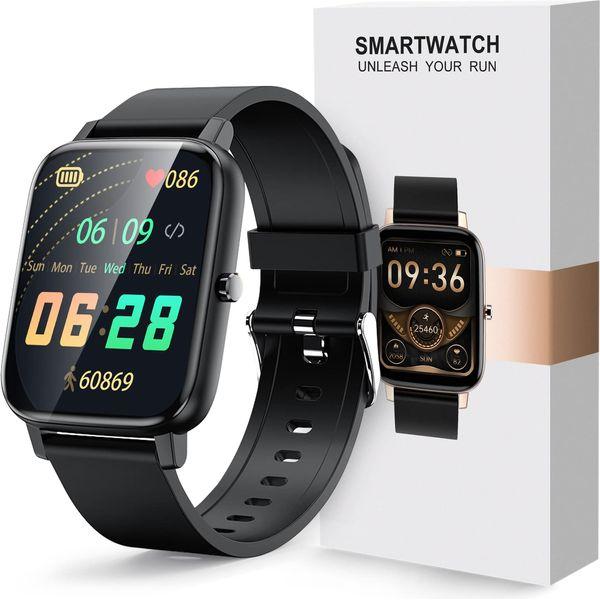 Lively Life Smart Watch for Women Men, Fitness Tracker with Heart Rate Monitor,Full Touch Screen Ladies Smart Watch IP68 Waterproof Sports Smartwatch for Women Men Android iOS Phones - Black