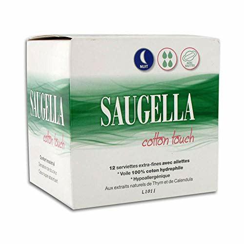 Saugella Cotton Touch Night 12 Extra-Fine Sanitary Napkins with Wings 0