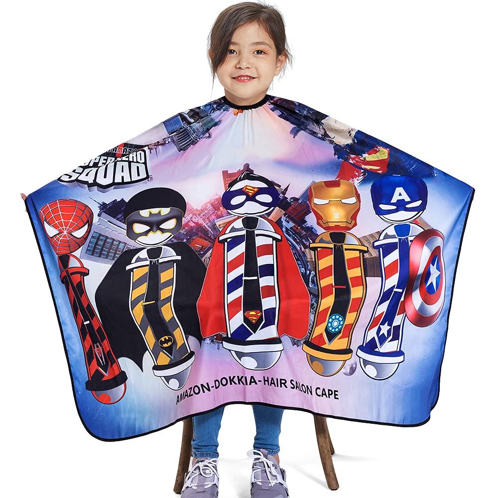 DOKKIA KIDS Barber Cape Haircut Hair Cutting Children Toddler Boys Girls Hairdressing Salon Styling Cloth Apron Cover Gown Cartoon Sea World/40×50" INCH 2