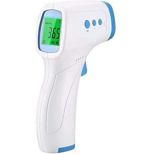 Non-Contact Infrared Forehead Electronic Thermometer Digital Thermometer Accurate and Fast Measurement with Three Color Back Light Display of Temperature Gun for Children Baby Adult Home Health Care 1