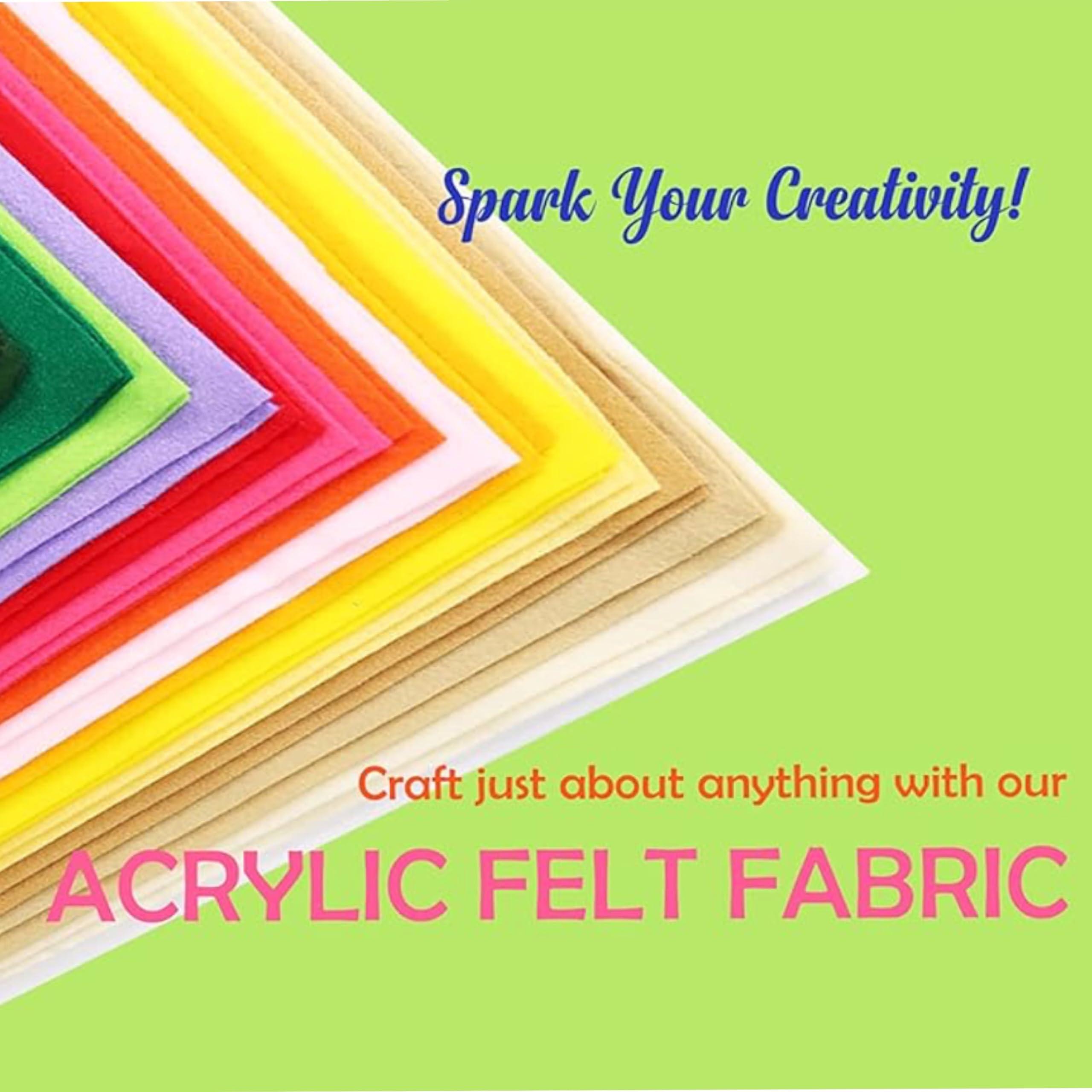 FabricLA Acrylic Felt Sheets for Crafts - Soft Precut 6" X 6" Inches (15cm X 15cm) Felt Squares - Use Felt Fabric Craft Sheets for DIY, Hobby, Costume, and Decoration - Kelly Green, 36 Pieces 1