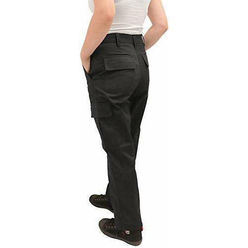 Lee Cooper Ladies Heavy Duty Easy Care Multi Pocket Work Safety Classic Cargo Pants Trousers, Black, Size UK 14, Regular 30" Leg 4