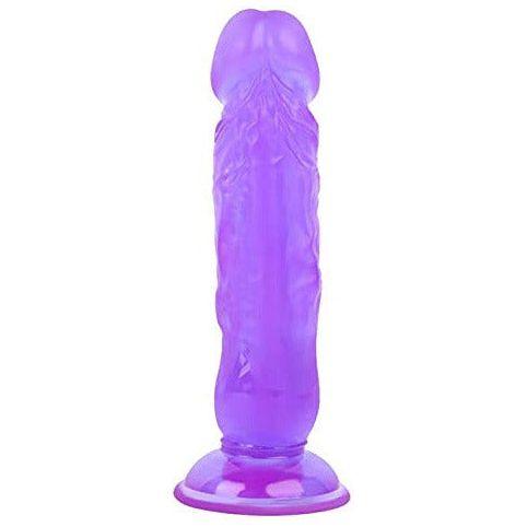 Hyncdz Dildo Soft 7.87 Inch Realistic Massage Dildo Man with Suction Cup Women's Massager Lifelike Waterproof Personal Relaxation (Color : Purple) (Color : Purple) 2