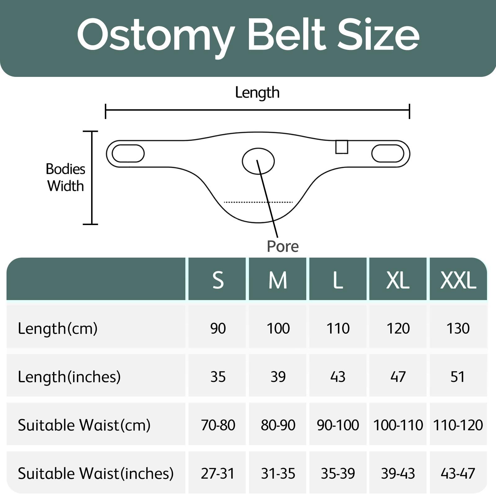 Heagimed Stoma Belt for Men Woman, Adjustable Stealth Belt for Stoma Bags, Ostomy Support Belt for abdominal ileostomy care, Inner Pocket to Hold Stoma Pouch for Sport & Swimming, Size L (35"-39") 1