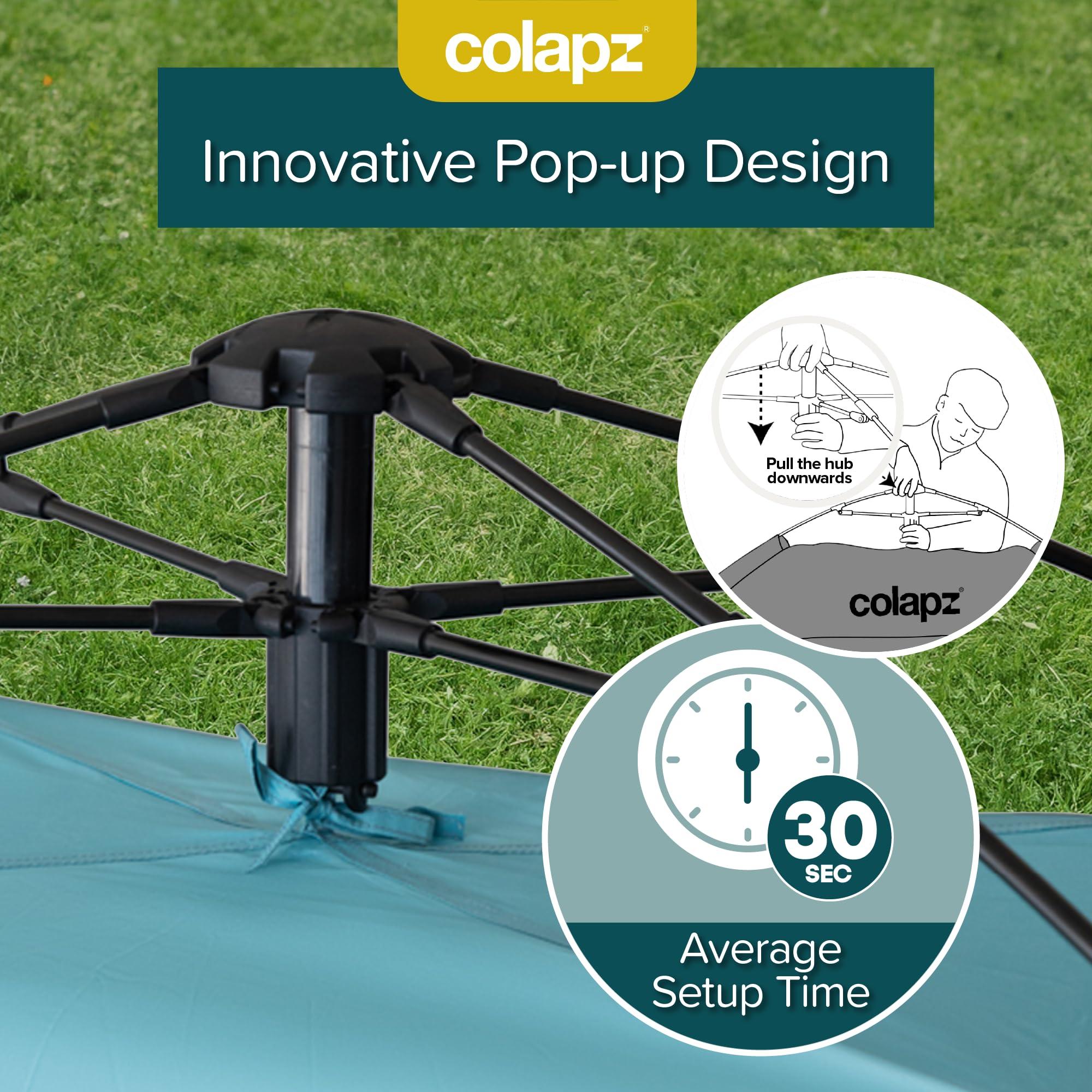 Colapz Pop Up Tent. Luxury Beach Tent. SPF50+ Beach Tents Shelters for Adults. Protective Baby Beach Tent. Easy To Use Pop Up Tents. Portable Wind Breaker, Beach & Sun Shelters. Baby Sun Shade Tent 4