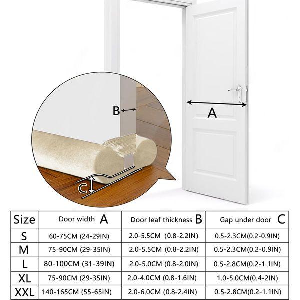 BKSAI Door Draft Excluder for Doors 100cm No-Adhesive Draught Excluder for Bottom of Door Cushion Front Door Wind Blocker Internal (80-100cm) 1