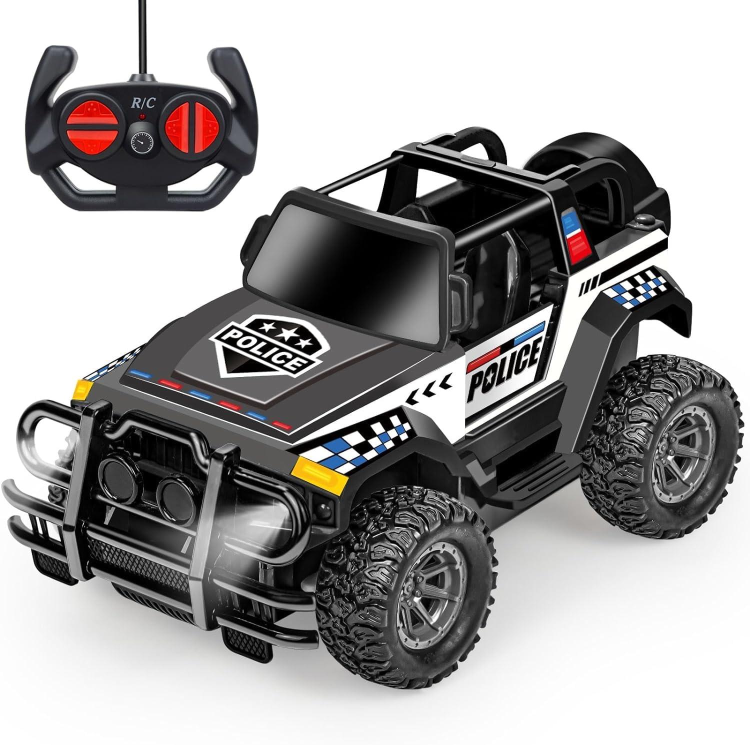 Ynanimery 1:20 Remote Control Car for Kids, RC Police Truck Toys Scale Off Road Truck for 3-12 Year Old Boys Toys, Age 3-10 Year Old Boys Girl Ideal Christmas Birthday Gifts 0