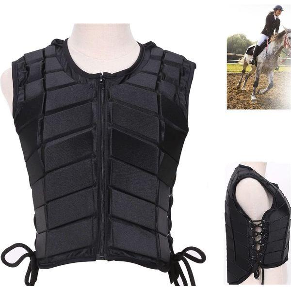 MOVKZACV Horse Riding Vest,Equestrian Vest, Safety Equestrian Horse Riding Training Vest Protective Body Protector Gear Various size, for Kids Adult(size:CL)