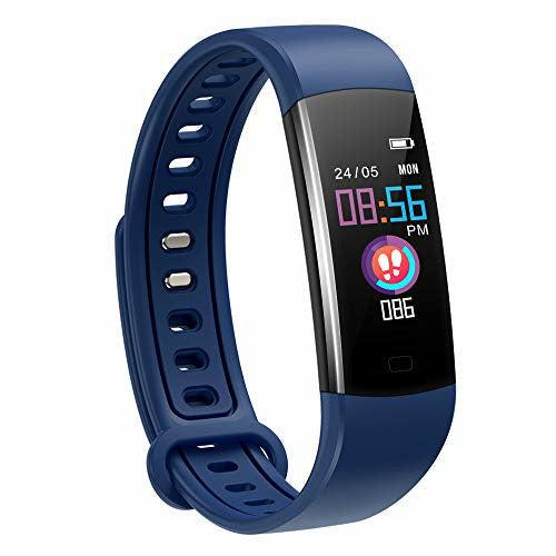 moreFit Kids Fitness Tracker with Heart Rate Monitor,Waterproof Activity Tracker Watch with 4 Sport Modes,Sleep Monitor Fitness Watch with Call & SMS Reminder Alarm Clock,Great Gift - Blue 0