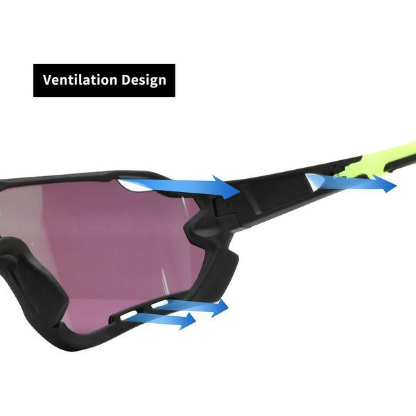 EnzoDate Cycling Goggles Polarized 3 Lenses Mountain Bike ATV Sports Sunglasses MTB Outdoor 4