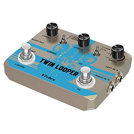 Vivlex Twin Looper Loop Station Guitar Pedal Mini Loop Recording for Electric Guitar Bass, 10 Minutes of Looping, Unlimited Overdubs 2