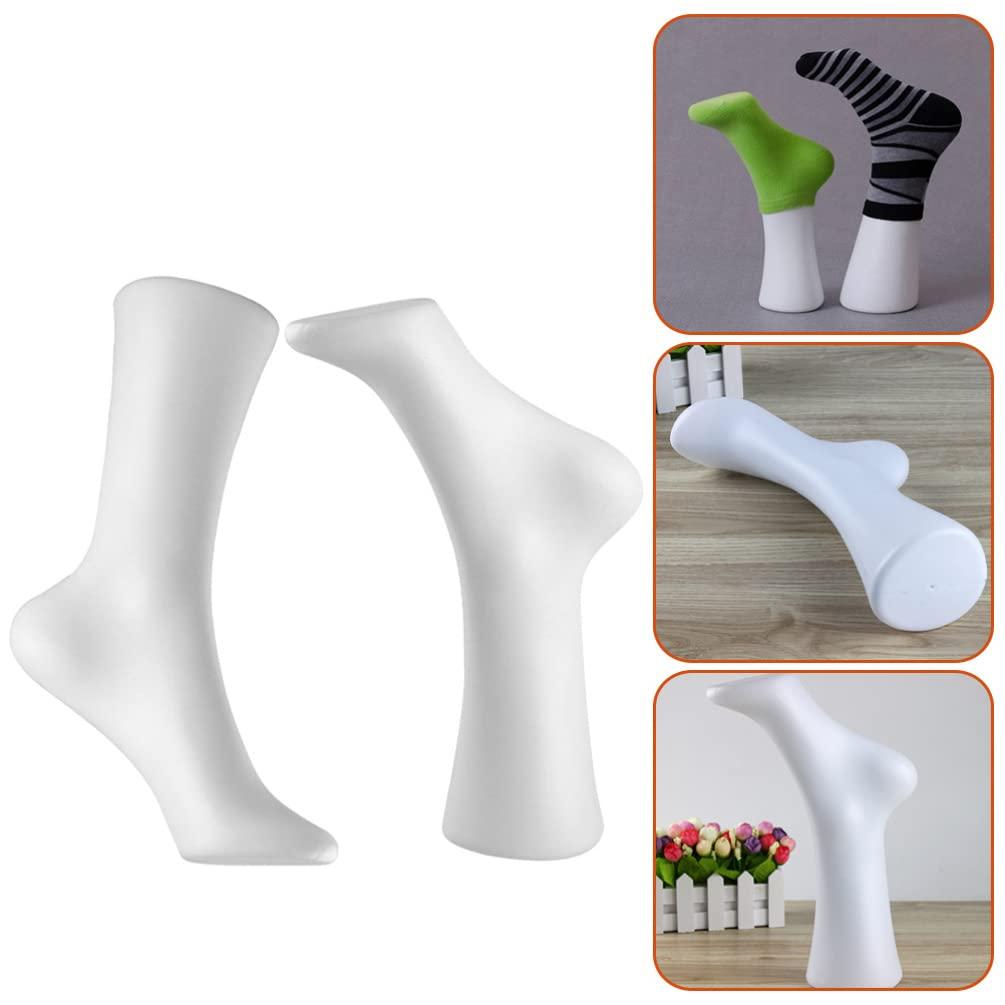 TOPBATHY 2pcs Foot Sock Mannequin Foot Mold Woman Sock Display Mannequin Feet Model 9