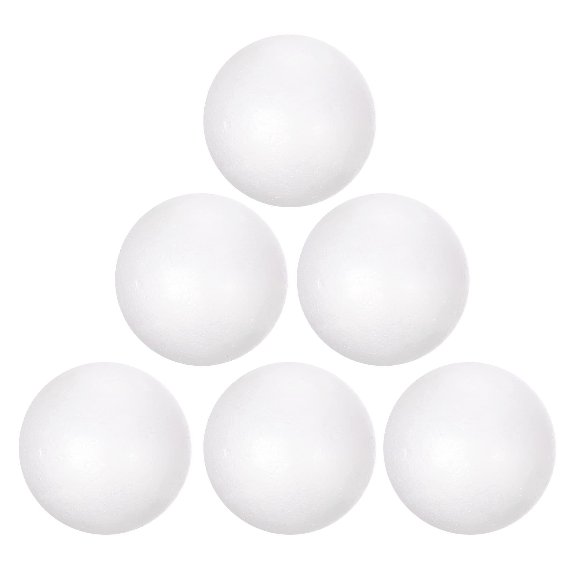 sourcing map 18Pcs 2.35" White Polystyrene Foam Balls Smooth Round Solid Ball for Crafts, Art, DIY, Household, Party Decorations 0