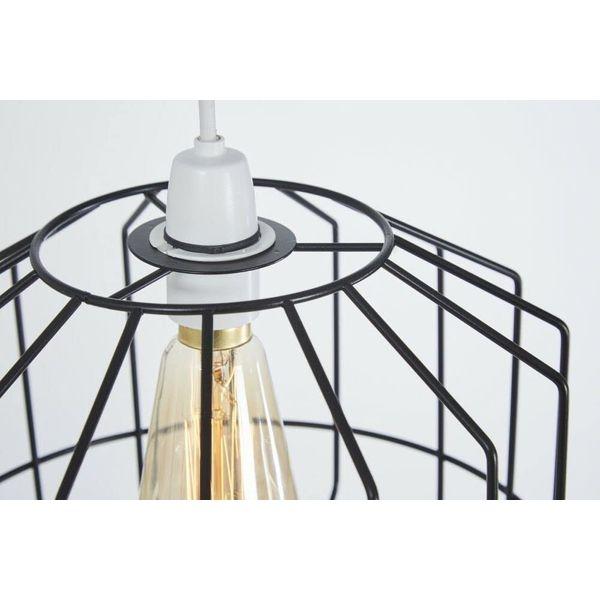 Retro Design Light Shade - Metal Wire Basket Cage Lamp Shade - Ceiling Pendant Light Shade - Wire Cage Lamp Shade - Industrial Vintage Style - Easy Fit Metal Lamp Shade - Black 4