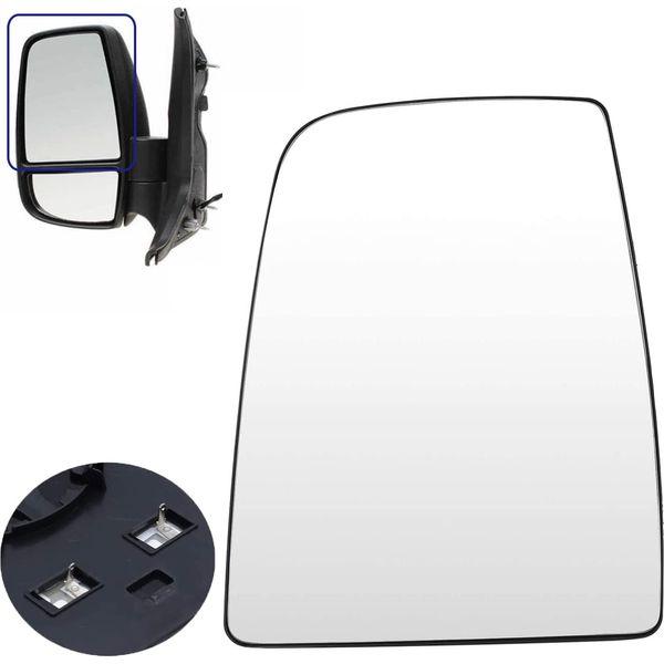 GSRECY Mirror Glass Compatible With Transit MK8 2014-ON Upper Door Wing Heated Mirror Glass With Back Plate (Upper Left- Heated) 0