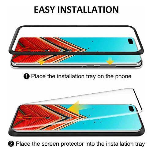 HHZYX[2 PACK P40 PRO Screen Protector[Alignment Frame][3D Curved][Full Coverage][Ultra Clear][9H Hardness] Tempered Glass Screen Protector for Huawei P40 PRO 1