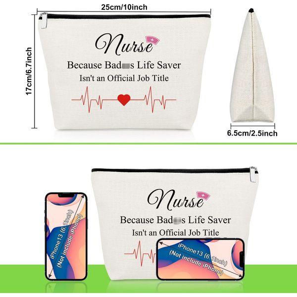 Nurse Appreciation Makeup Bag Gifts Retirement Gifts for Nurse Friend Nurse Gifts for Nursing Student Sister Nurses Week Gifts Cosmetic Pouch Nurse Practitioner Gift Christmas Birthday Gift for Nurse 2