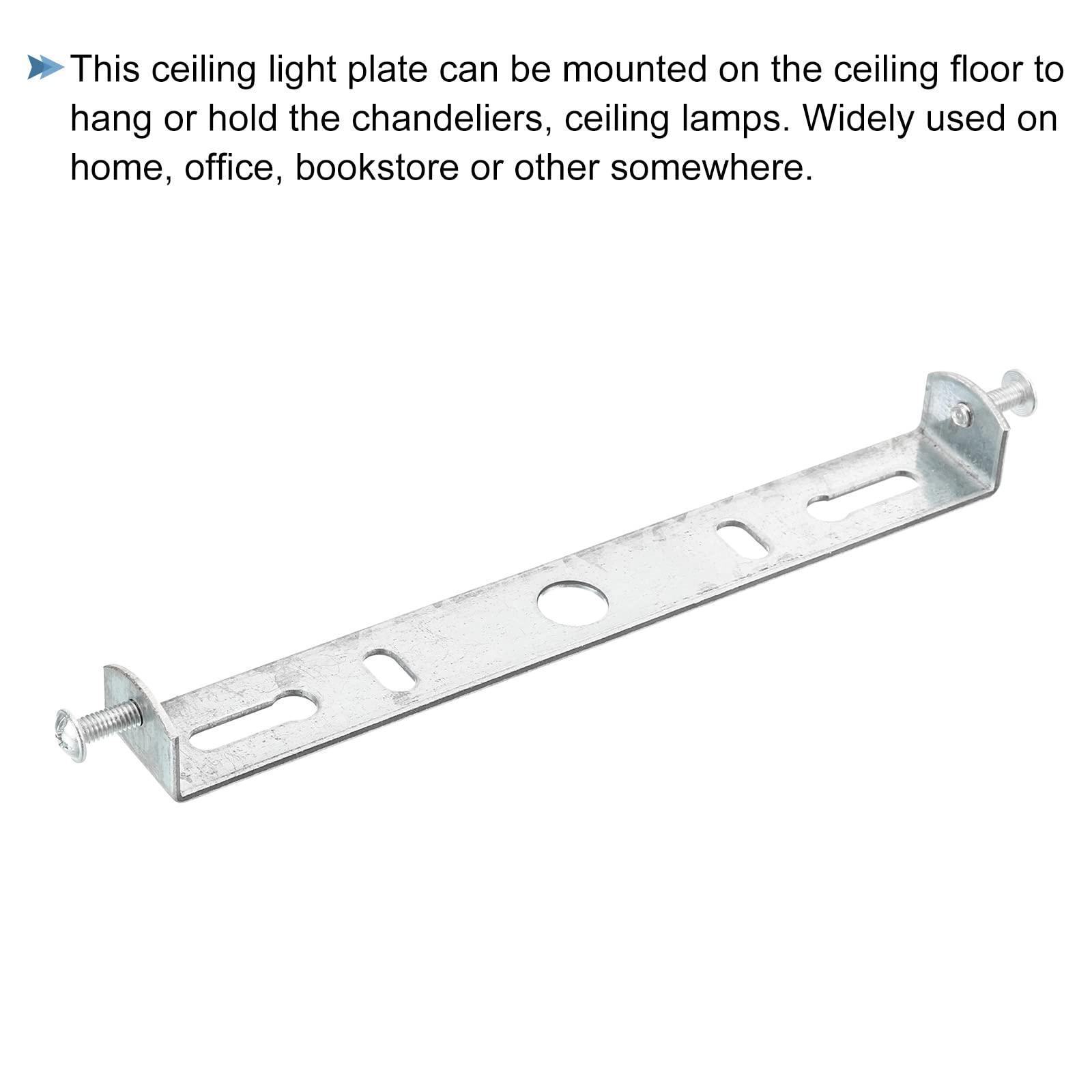 sourcing map Ceiling Light Plate 145x20x16mm Lighting Fixture Mounting Bracket for Home Office Chandelier, 1 Set 8