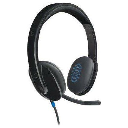 Logitech H540 Wired Headset, Stereo Headphone with Noise-Cancelling Microphone, USB, On-Ear Controls, Mute Indicator Light, PC/Mac/Laptop - Black 0