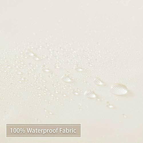Hotel Quality 100% Waterproof Fabric Shower Curtain or Liner with Magnets for Bathroom, Ivory, 72 x 84 inches 3