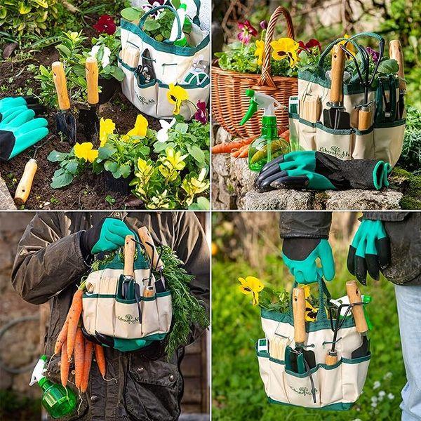 Lebensfrohh Garden Tool Set (9 Pieces – 4 Tools, Tote Bag, Spray Bottle, Labels, Gloves, Plant Tie) 4