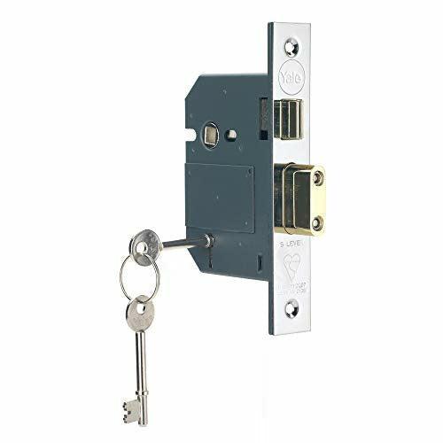 Yale P-M560-CH-67 5 Lever Mortice Sashlock, Boxed, Suitable for External Doors, Chrome Finish, 2.5 Inch/64 mm 0