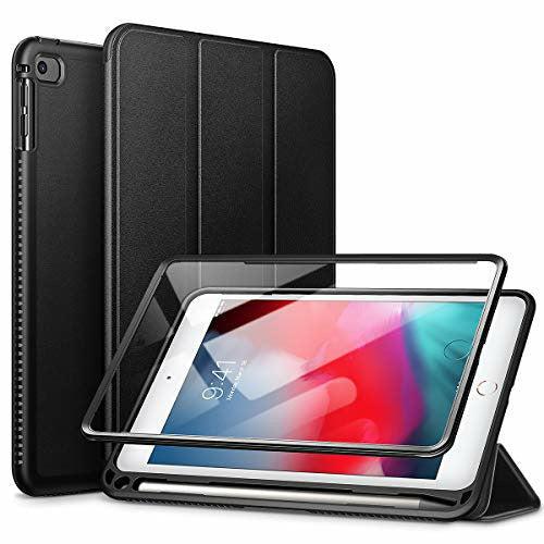 SURITCH Case for iPad Mini 5 and iPad Mini 4 Slim Lightweight Trifold Stand Protective Case with Built-in Screen Protector, Pencil Holder and Auto Wake/Sleep Function for iPad Mini 7.9" 2019 Rose Gold 0
