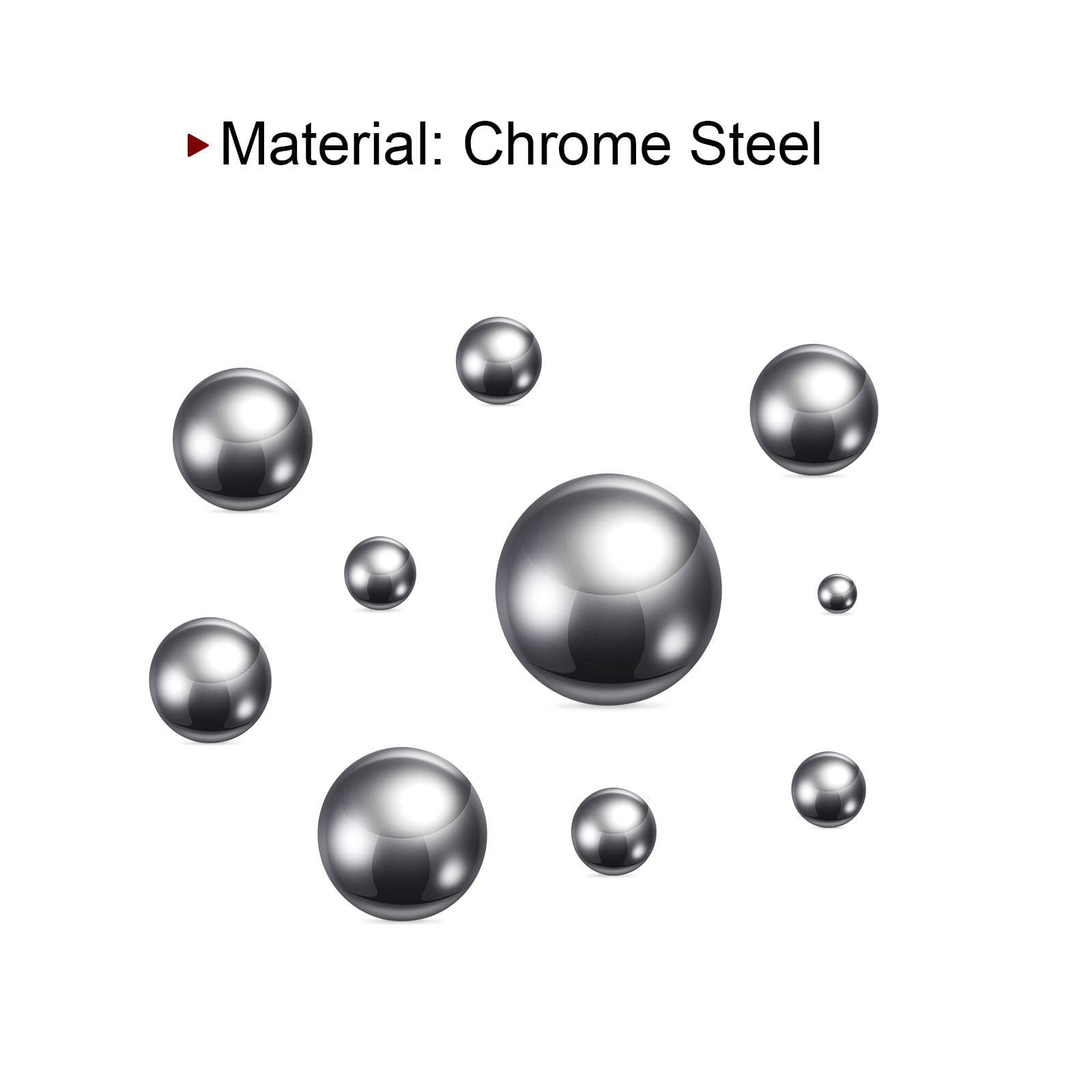 sourcing map 12pcs Precision Balls 16mm Diameter G10 Chrome Steel Ball for Bearings, Silver 4