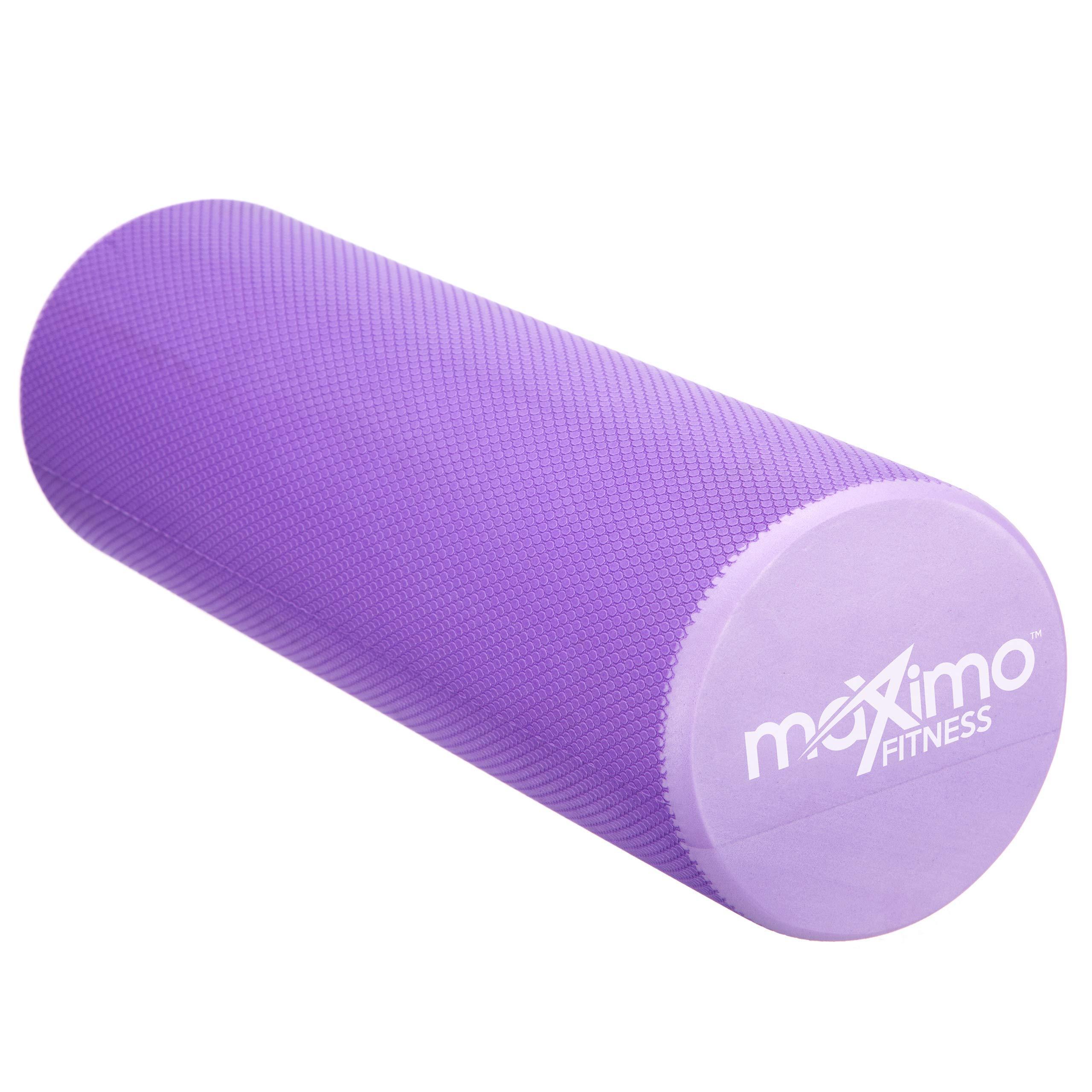 Maximo Fitness Foam Roller - Exercise Rollers for Trigger Point Self Massage and Muscle Tension Relief, 15cm x 45cm Massager for Back, Legs, Workouts, Gym, Pilates and Yoga, Purple 5