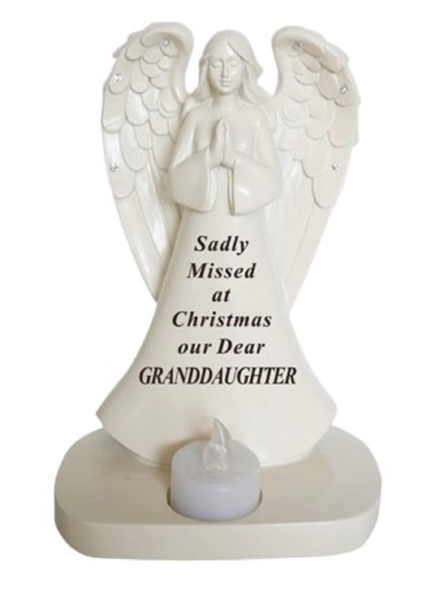 David Fischhoff Memorial Christmas Angel With Flickering Light and Diamante Decoration - Grandaughter 0