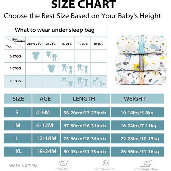 MIKAFEN Baby sleeping bag winter sleeping bag four seasons 100% soft premium Organic cotton sleeping bag newborn sleeping bag (L/12-18 months,pear) 4