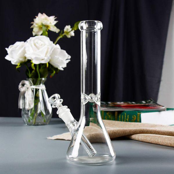 REAMIC Simple A Glass Bongs 14.5mm Bong Bowl Height 10.6inch Honeycomb Branch Cheap Bongs Accessories Hookahs 4