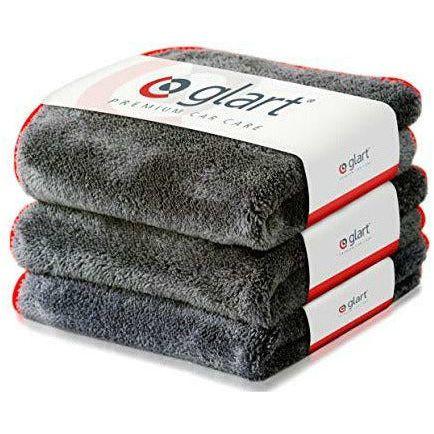 Glart 3 Super Absorbent Microfibre Thick Plush Cloths 40 x 40 cm, for Car Wash, Cleaning and Drying 0
