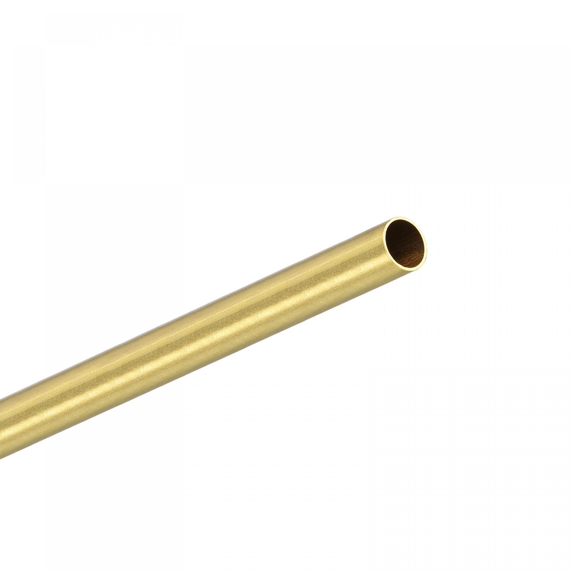 sourcing map Brass Round Tube 5.5mm OD 0.25mm Wall Thickness 300mm Length Pipe Tubing 5 Pcs 3