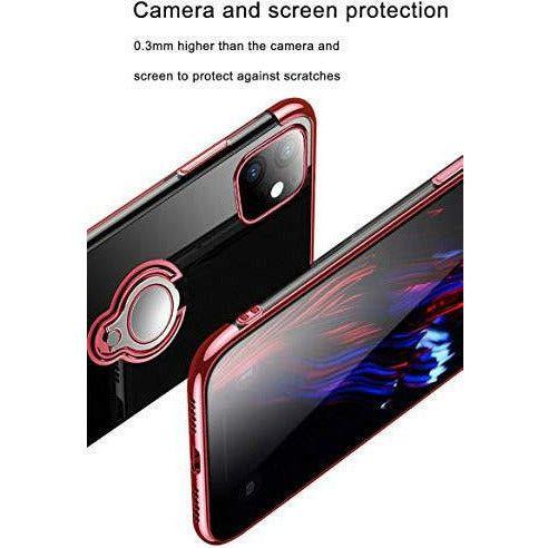 ATUSIDUN Designed for iPhone 11 6.1 Case Clear Slim 360Â° Adjustable Ring Holder in Soft TPU Thin Anti-Scratch Shockproof Impact Protection for Magnetic Car Mount 4