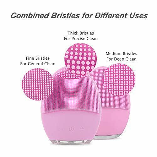 Sonic Facial Cleansing Brush, YUNCHI Y2 Food Grade Silicone Waterproof Portable Face Brush for Cleansing, Scrubbing and Exfoliating - Yellow 2